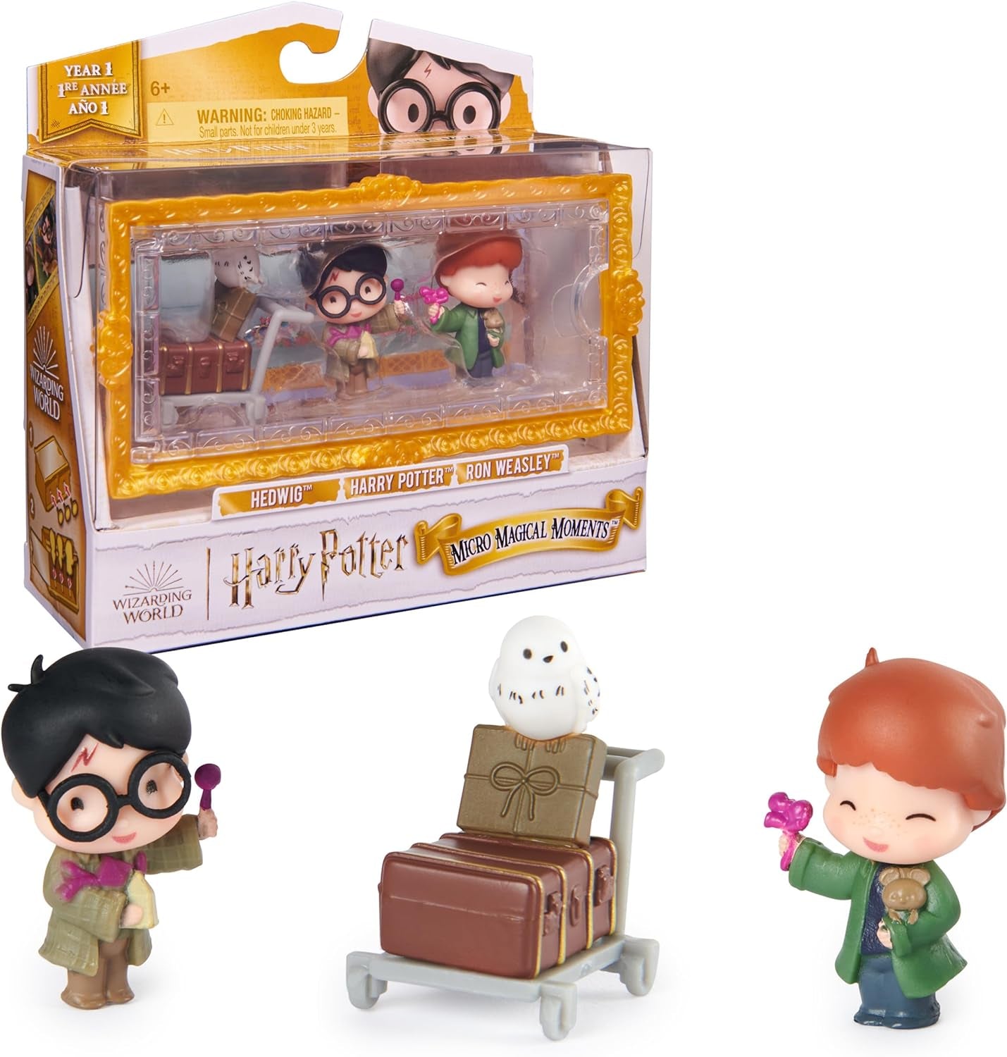 Harry Potter, Micro Magical Moments Year 3 Figure Set with Harry, Stag Patronus, Dementor & Display Case, Kids Toys for Ages 6 and Up